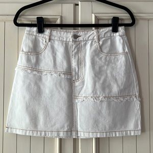 Altar’d State White Frayed Skirt